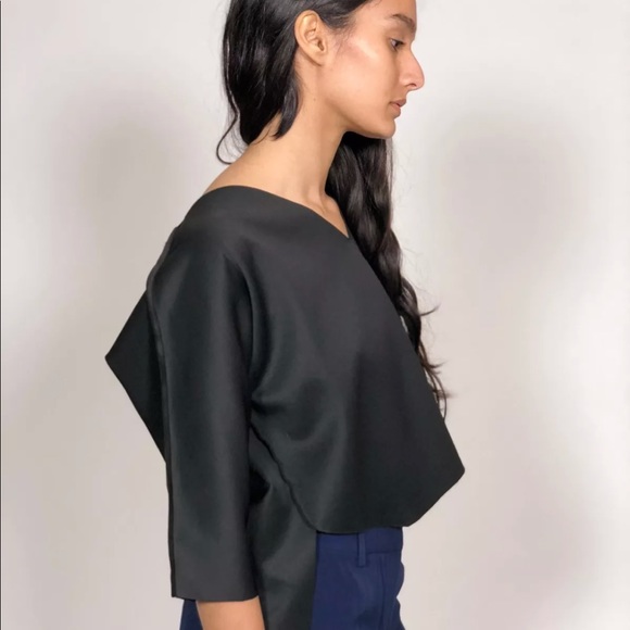 Indian Designers LOVE BIRDS open back origami top - Picture 4 of 6